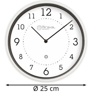 Produktbild für Wanduhr Miraval Design, Kunststoff, analog, Funkuhr