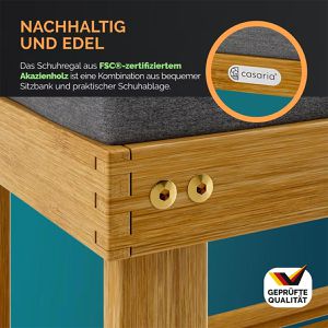 Produktbild für Schuhbank CASARIA 109679, braun, aus Holz