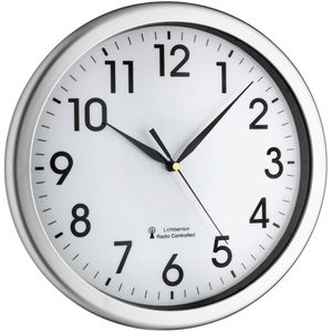 Wanduhr TFA 60.3519 Corona, Kunststoff, beleuchtet, Funkuhr