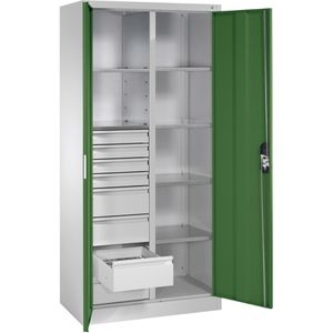 Produktbild für Werkzeugschrank CP-Möbel 8921-305, aus Metall, grau / grün