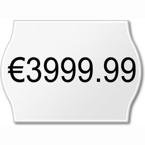 Preisetiketten METO 9506155, weiß, 22 x 12 mm