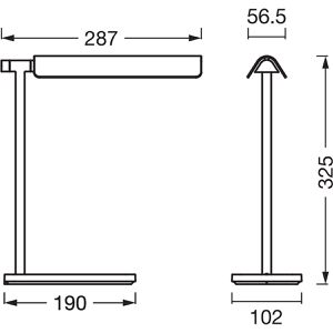 Produktbild für Schreibtischlampe OSRAM Office Line, schwarz, LED, dimmbar