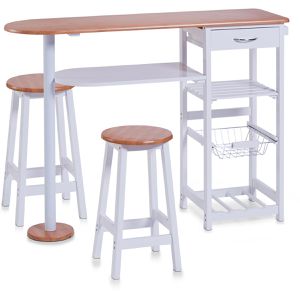 Bartisch Zeller 13776, bambus / weiß