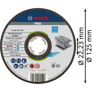 Produktbild für Trennscheibe Bosch PRO Stainless Steel, X-Lock