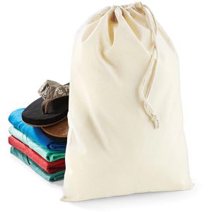 Produktbild für Stoffbeutel Westford-Mill W115 Cotton Stuff Bag M, natur