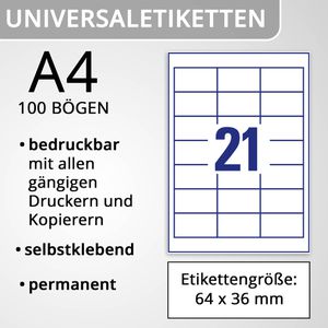 Produktbild für Universaletiketten Zweckform 3670, weiß