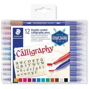 Produktbild für Kalligraphie-Stift Staedtler TB12 Calligraphy, farbig sortiert