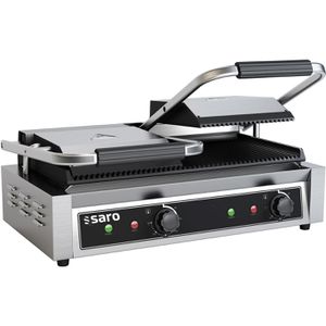 Saro Elektrogrill PG2, 443-1010, 3600 W, Doppel-Kontaktgrill, Grillplatten gerillt
