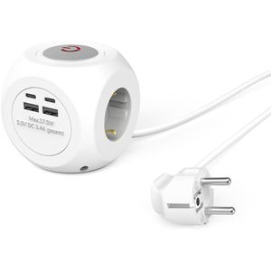 Steckdosenwürfel Hama 00223195, 1,4m Kabel