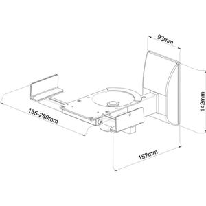 Produktbild für Lautsprecher-Wandhalterung myWall HB5L, 2 Stück