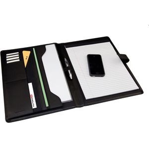Produktbild für Schreibmappe Monolith 2900 schwarz, Kunstleder