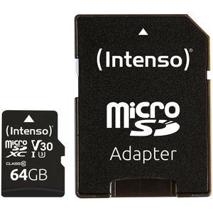 Produktbild für Micro-SD-Karte Intenso Professional 3433490, 64GB