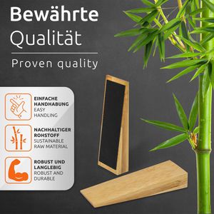 Produktbild für Türstopper ECENCE aus Gummi / Bambus