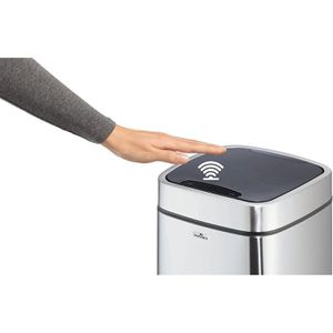 Produktbild für Mülleimer Durable 342123, No Touch, Sensor, silber