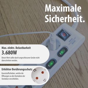 Produktbild für Steckdosenleiste Brennenstuhl mit 2m Kabel