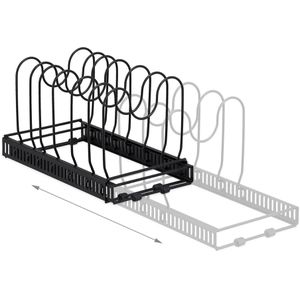 Produktbild für Topfdeckelhalter Relaxdays 10049440, schwarz, aus Metall