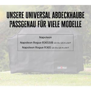 Produktbild für Grillabdeckung Grillfürst 19-011, aus Gewebematerial, schwarz