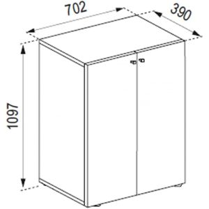 Produktbild für Mehrzweckschrank VCM Lona Mini 913942, grau