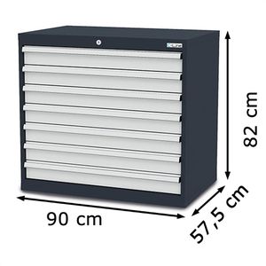 Produktbild für Schubladenschrank Simplaflex CL9H080700, Metall