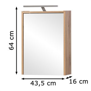 Produktbild für Spiegelschrank Schildmeyer Carlos 153638, eiche
