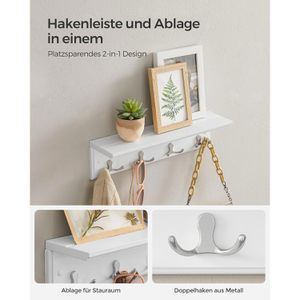 Produktbild für Garderobenleiste Songmics LHR42WT, weiß