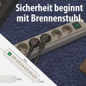 Produktbild für Steckdosenleiste Brennenstuhl Eco-Line, 1,5m Kabel
