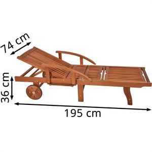 Produktbild für Sonnenliege Garden-Pleasure BEVERLY HILLS, aus Holz