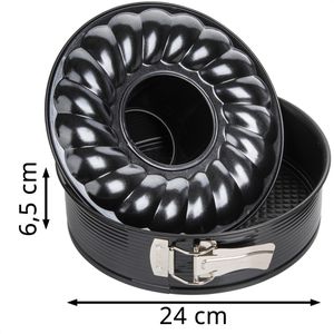 Produktbild für Backform Zenker Black Metallic 6507, Flach- &amp; Rohrboden, Stahl