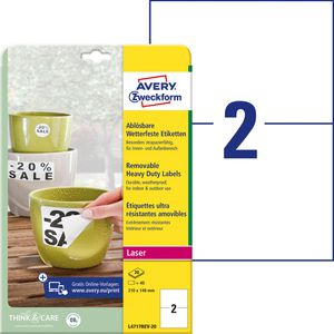 Folienetiketten Zweckform L4717-20, weiß matt