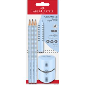 Schreibset Faber-Castell Grip 2001 Set hellblau, 5-teilig