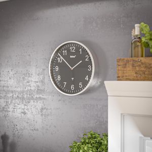 Produktbild für Wanduhr Mebus 19578, Aluminium, analog, Funkuhr