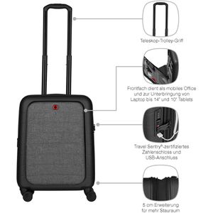 Produktbild für Koffer Wenger Syntry Carry-On, erweiterbar, schwarz / grau