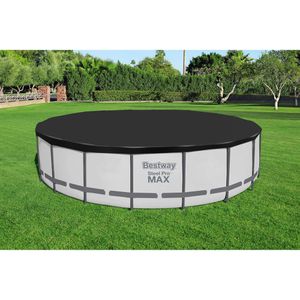 Produktbild für Poolabdeckung Bestway 58039, aus PVC, schwarz, mit Spannseil