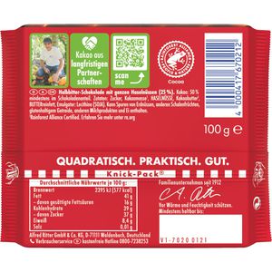 Produktbild für Tafelschokolade Ritter-Sport Dunkle Voll-Nuss