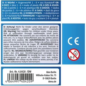 Produktbild für Würfel Idena 40420, bunt