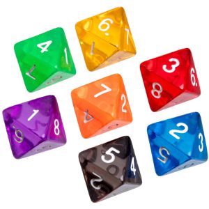 Würfel Philos 7530, transparent, bunt