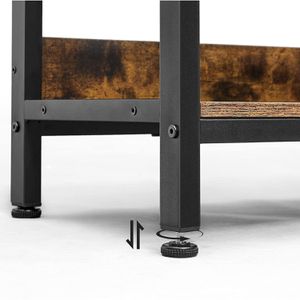 Produktbild für Bücherregal Vasagle LLS104B01, schwarz / vintage braun