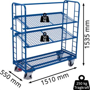 Produktbild für Etagenwagen VARIOfit sw540.225, verstellbare Böden