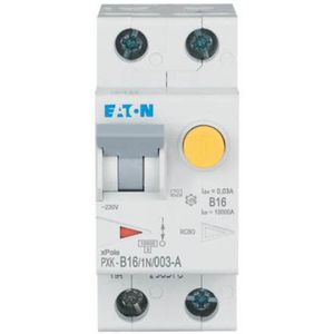 Produktbild für FI-LS-Schalter Eaton PXK-B16, 230 V / 400 V, 10 kA, 1-polig+N