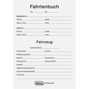 Produktbild für Fahrtenbuch Idena 10845, A5