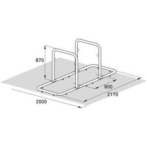 Produktbild für Fahrradständer WSM Galaxy 32, Bodenmontage / freistehend