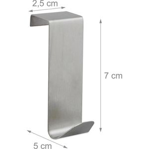 Produktbild für Türhaken Relaxdays 10023909, für Außenseite, silber