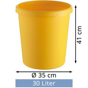 Produktbild für Papierkorb Helit H6106118, the german, gelb