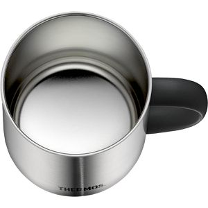 Produktbild für Thermobecher Thermos Longlife Cup steel mat mit Henkel, silber