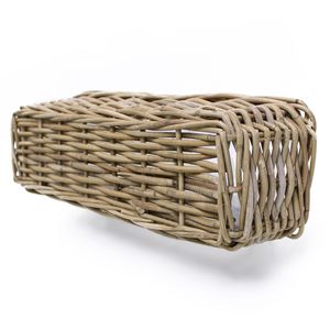 Produktbild für Blumenkasten Frank-Flechtwaren 107942 Rattan, graubraun