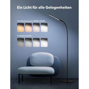 Produktbild für Stehlampe TaoTronics TT-DL072, LED, schwarz, 176 cm