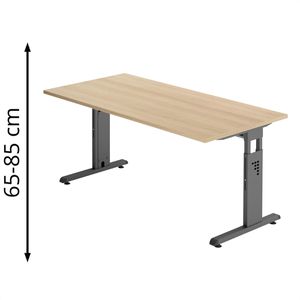Schreibtisch Hammerbacher O-Serie, eiche / graphit