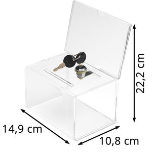 Produktbild für Spendenbox Deflecto 596901, Acryl, transparent