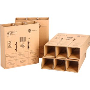 Produktbild für Flaschenkarton Smartboxpro Weinkarton, 5 Stück