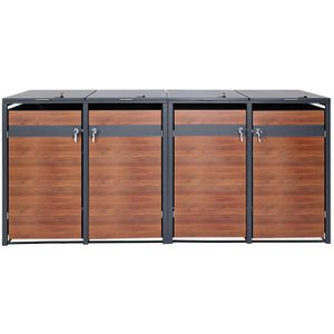 Produktbild für Mülltonnenbox Mendler HWC-J82, Metall